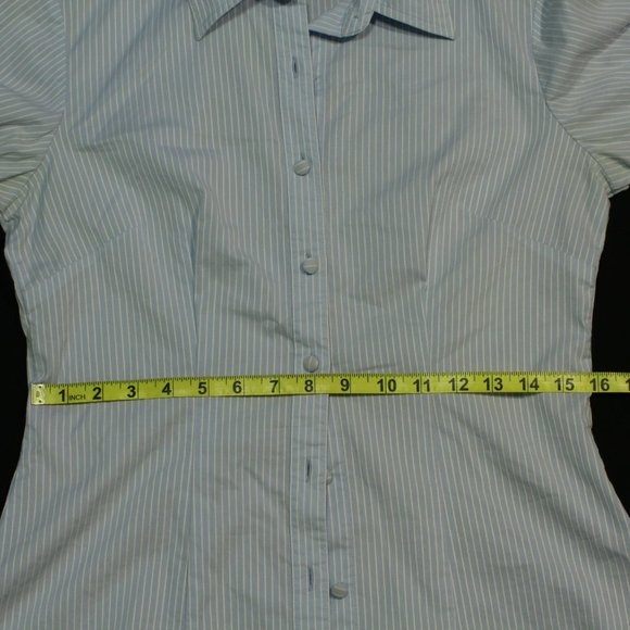 Banana Republic Blue/White Button Up - Picture 7 of 12